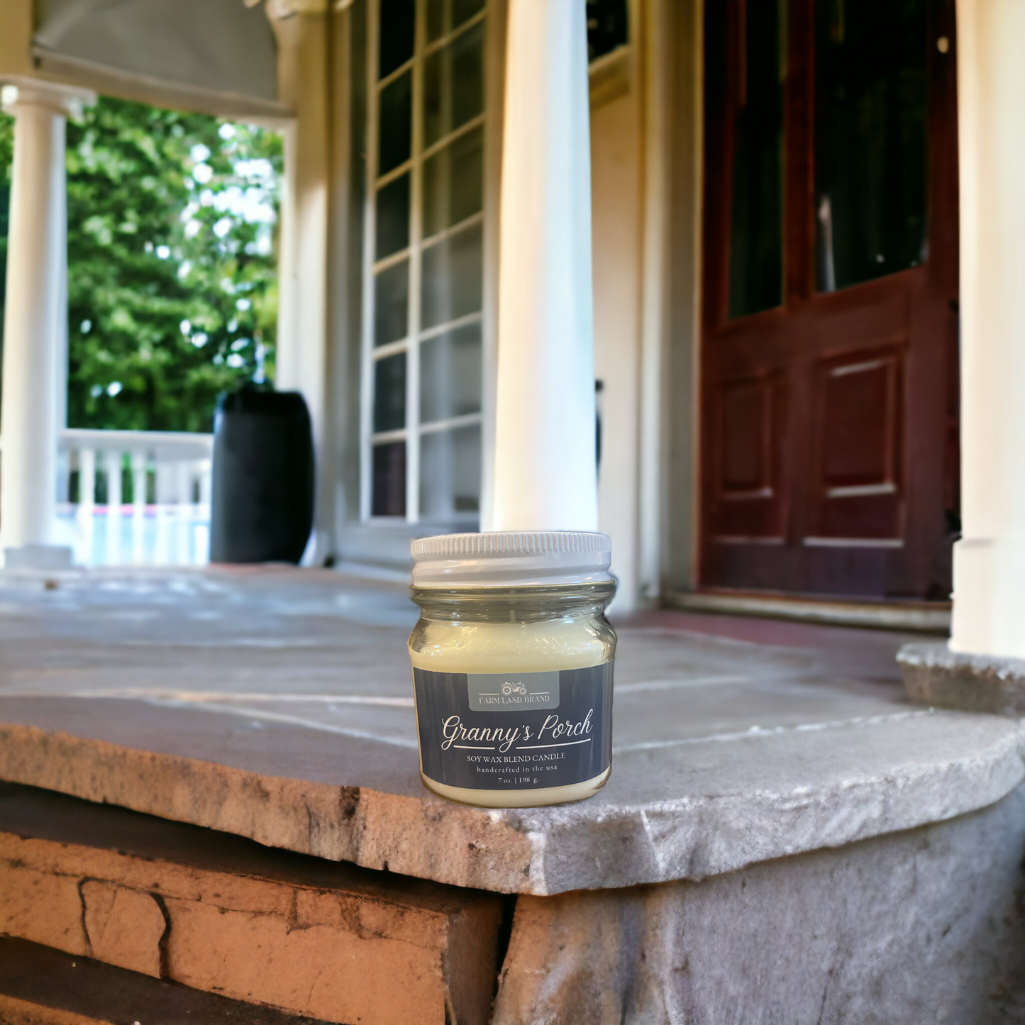 Granny's Porch Soy Wax Candle   scented with honeysuckle and jasmine