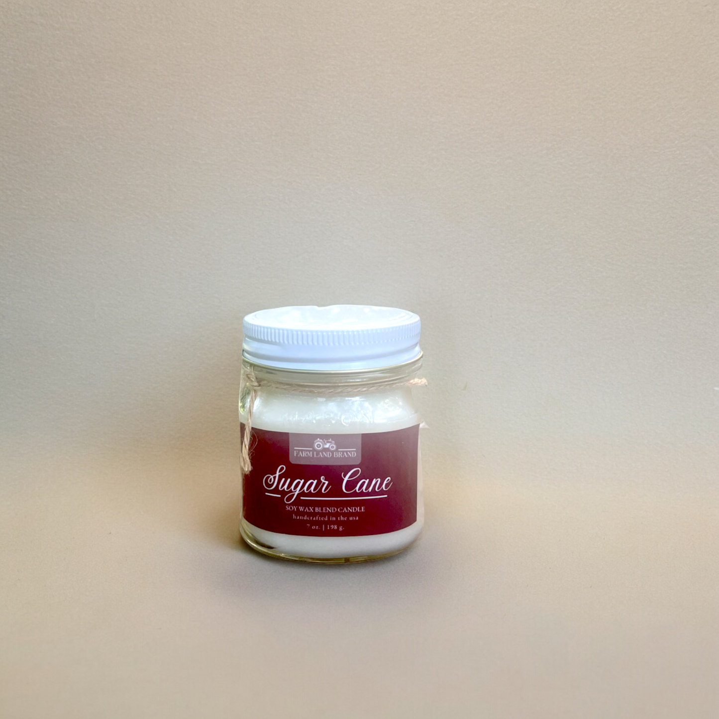 Sugar Cane Soy Wax Mason Jar Candle   Scented with Pineapple and Sugar