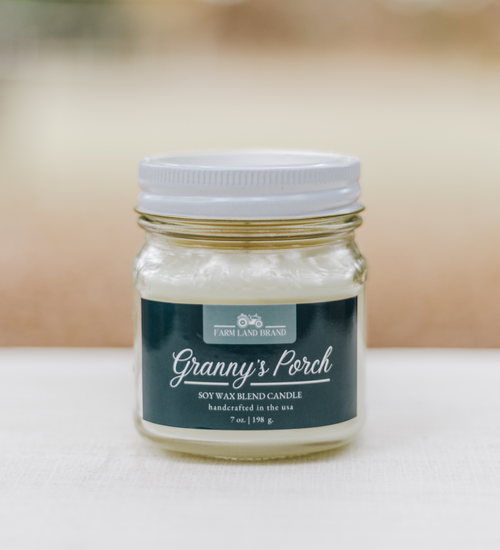 Granny's Porch Soy Wax Candle   scented with honeysuckle and jasmine