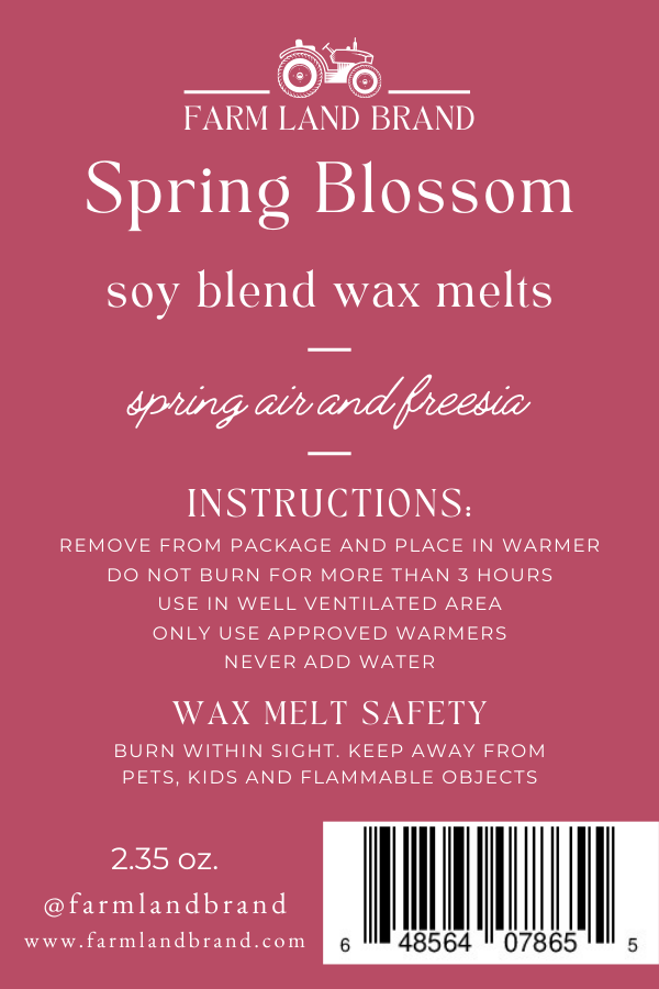 Spring Blossom Soy Wax Melt    scented with freesia and spring air