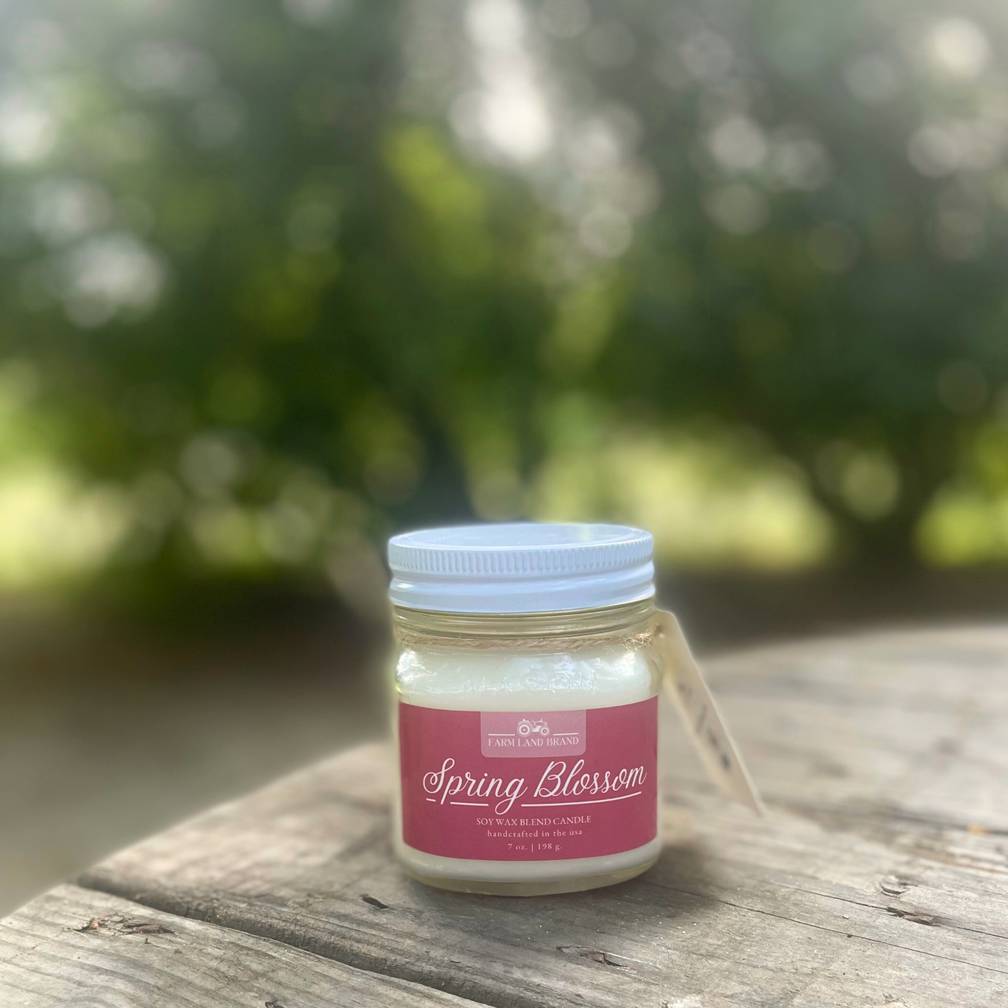 Spring Blossom Soy Wax Mason Jar Candle Scented with Freesia and Spring Air